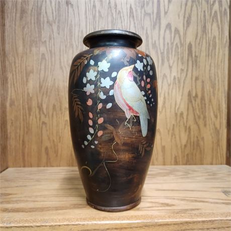 Cool Collectible Hand Painted Japanese Earthenware Jar...5x12