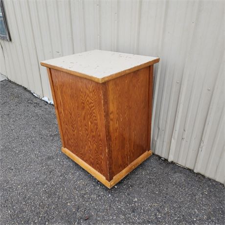 Retro Rolling Wood Podium...27x22x36