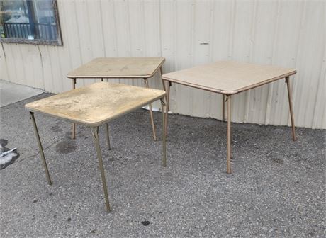 Retro Folding Card Table Trio...34x34