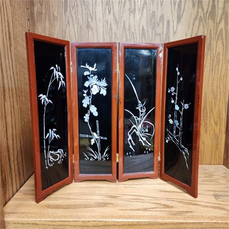 Genuine Inlaid Mother of Pearl Mini Privacy Screen...21x16