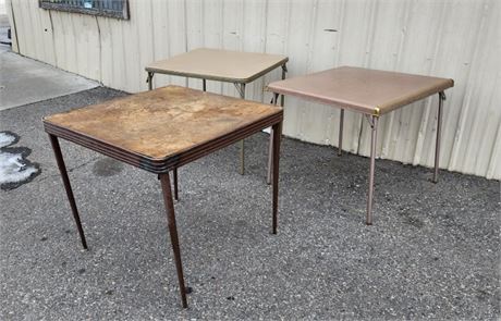 Retro Folding Card Table Trio...30x30