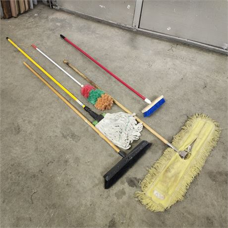 Floor Dust Mop, Mop, Duster, and Brooms