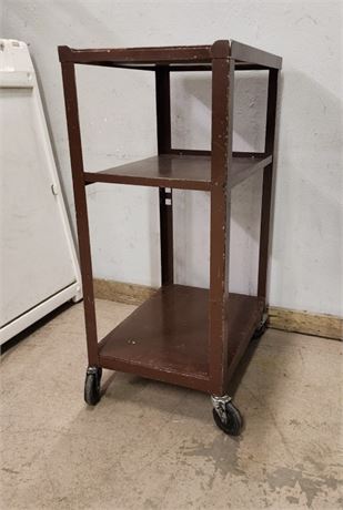 Vintage Steel A/V Cart, 24x18x42