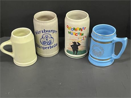 Assorted Collectible German Steins