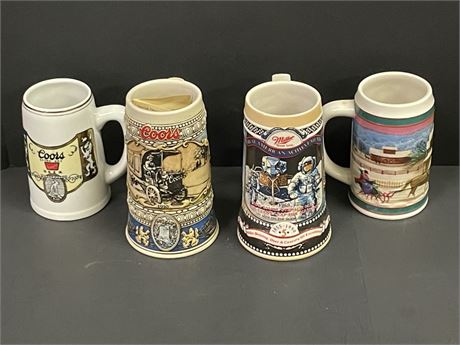 Collectible Coors & Miller Beer Steins 🍺🍻🍺