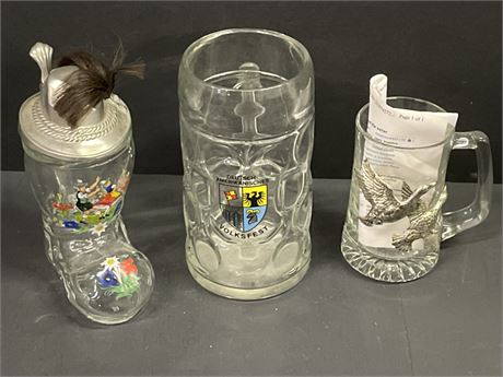 Glass Mugs & Cool Boot Stein