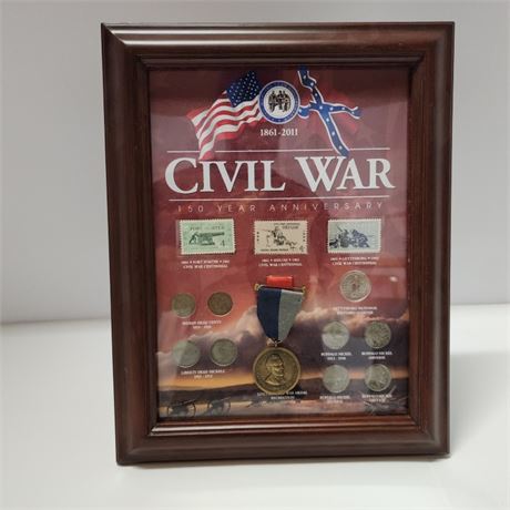 Framed Civil War Anniversary Wall Hanger - 10x12