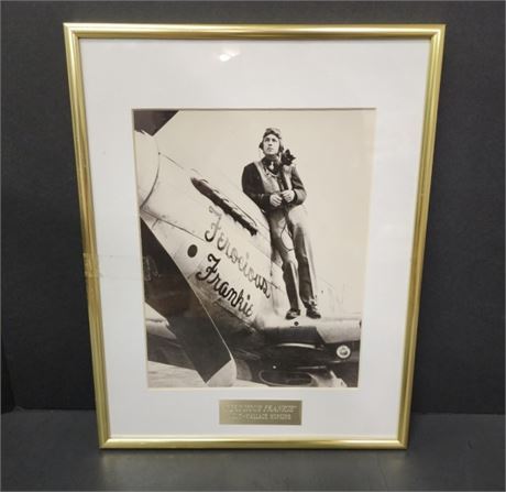 Vintage Framed "Ferocious Frankie" Pilot Wallace Hopkins