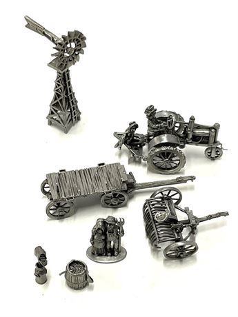 Rawcliffe Pewter Figurines - Farm Set #2