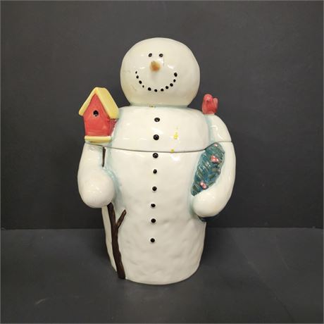 Vintage Mary Beth Baxter Snowman Cookie Jar - 13"⬆️