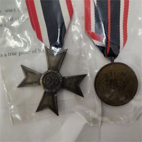 Vintage WWII German Medals with Certificates