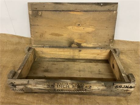 Vintage 3.5" Rocket Ammo Box - 30x14x9