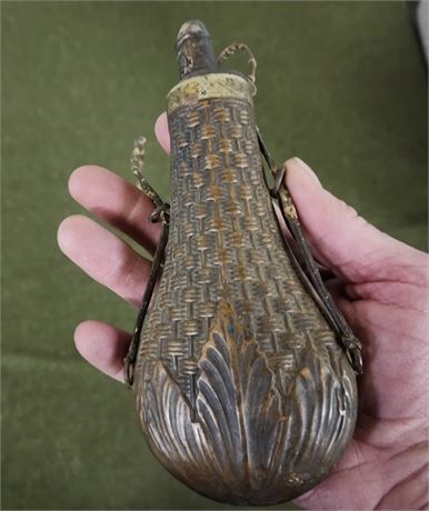 Antique Brass Powder Flask