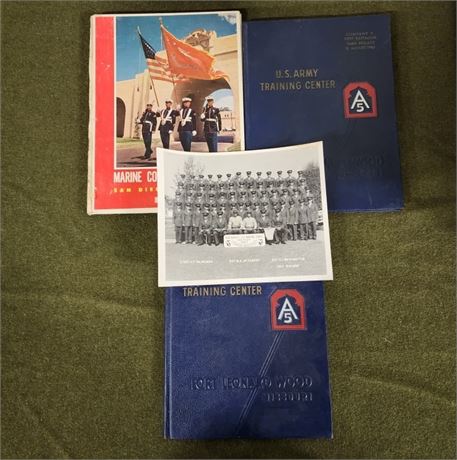 Collectible Marine Corp & Army Annual Trio & Platoon Photo