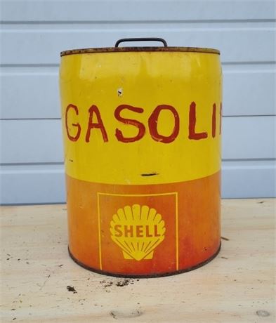 Vintage Shell 5 Gallon Can