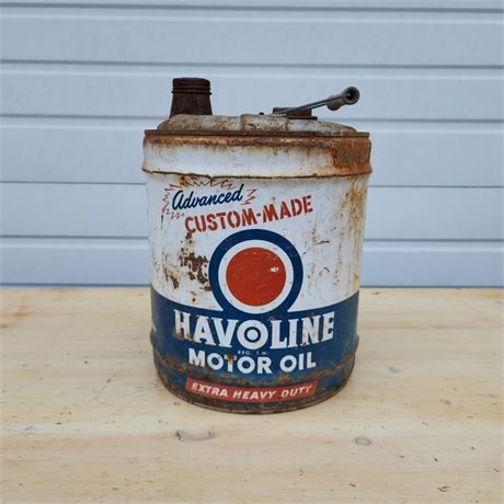 Vintage Havoline 5 Gallon Oil Can