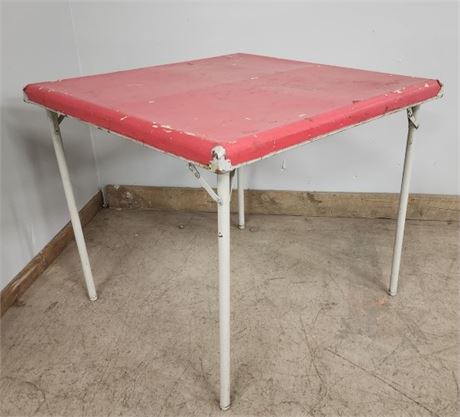 Vintage Folding Card Table - 30x30x26