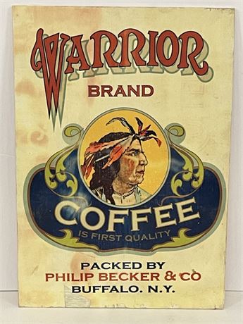 Wood Warrior Coffee Repro Sign - 12x18