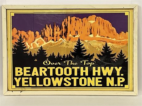 Beartooth Highway Framed Wood Wall Decor - 26x17