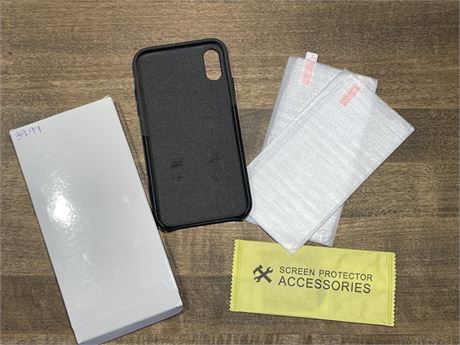 NEW IPhone XR Case Cover w/ Card Pocket & Screen Protectors