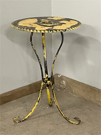 Steel Accent Table Made of Repurposed Items - 15" Diameter x 22"⬆️