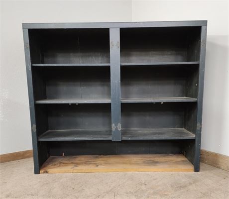 Antique Painted Black Shelving Unit - 47x13x40