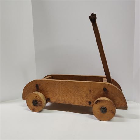 Small Vintage Wood Wagon - 20x6