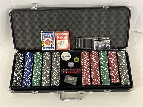 Full Tilt Poker Chip Set w/ Everything & Case