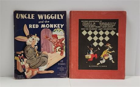 Vintage 1920's Uncle Wiggly Reader Pair