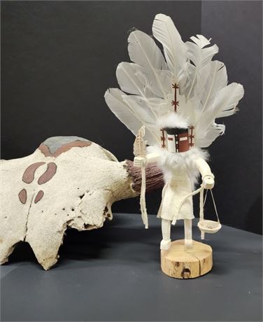 White Cloud Kachina Doll - 16"⬆️ Signed by Artist