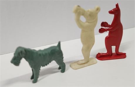 Vintage Plastic Mini Animal Trio