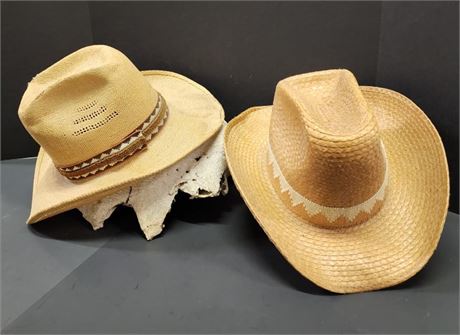 Straw Cowboy Hats - 7⅜ & 7½