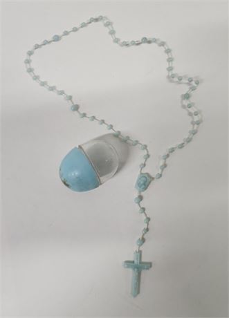 Vintage Rosary in Egg Container