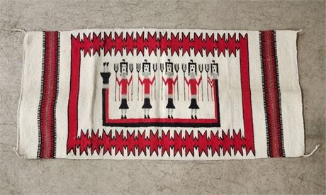 Hand Woven Native American Blanket...58x26