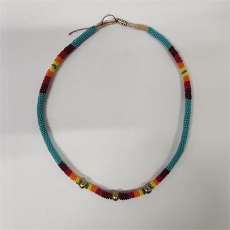 Hand Beaded Choker Necklace - 18"