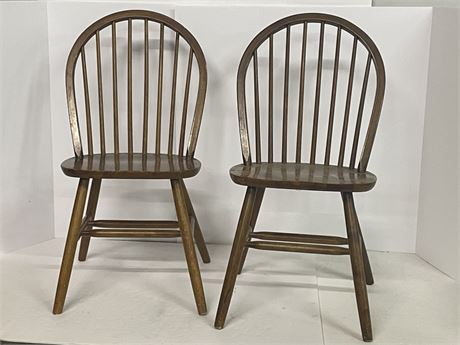 Antique Wood Chair Pair