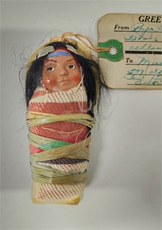 Mini Vintage Skookum Doll w/ Mailing Tag