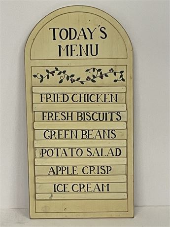 Wood Menu Sign Home Decor - 9x18