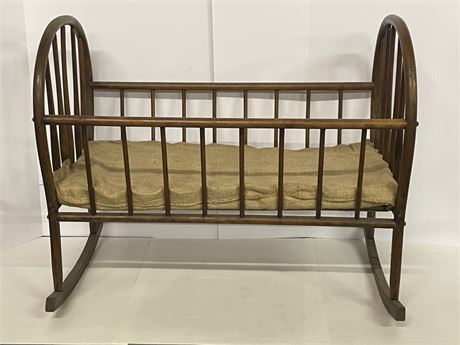 Antique Rocking Cradle - 38x21x32