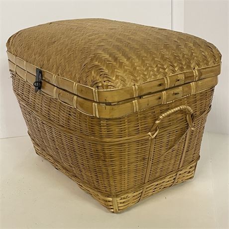 Vintage Woven Yarn Basket - 22x13x16