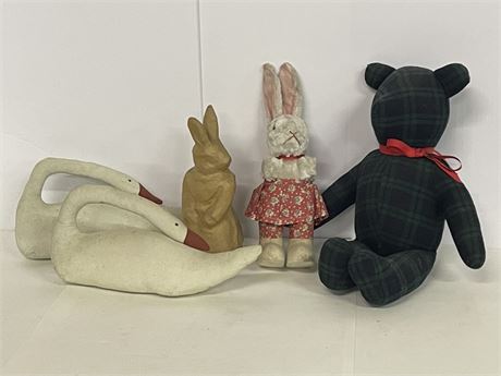 Vintage Stuffed Animals & Geese Pin Cushions