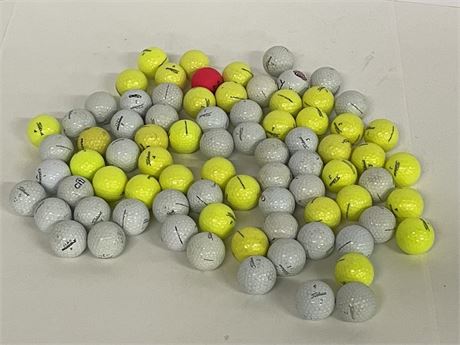 Assorted Golf Balls w/ Bucket