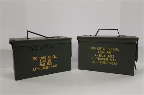 Military Ammo Box Pair