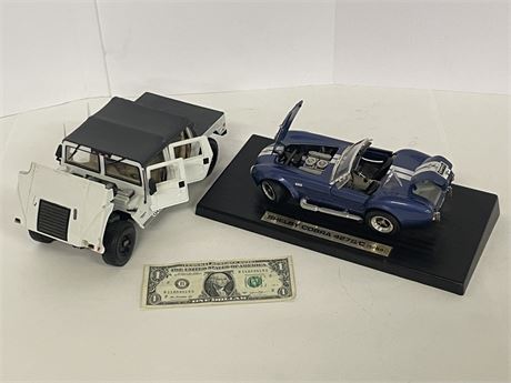 Die-Cast Shelby Cobra & Hummer Pair