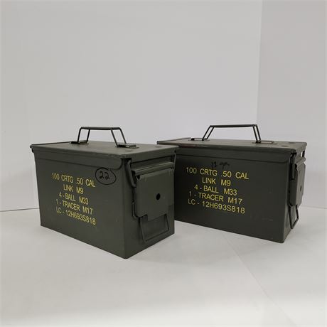 Military Ammo Box Pair