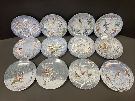 Awesome 1970-81 Haviland Limoges 12 Days of Christmas Plate Set