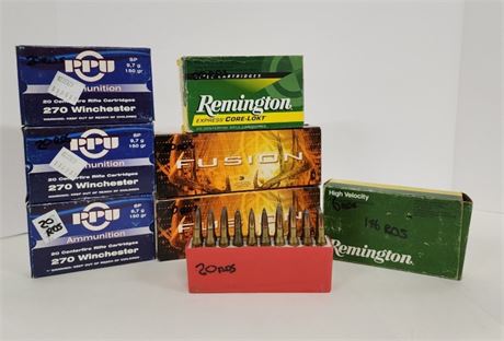 Assorted 270 Factory Ammo - 146 Rounds