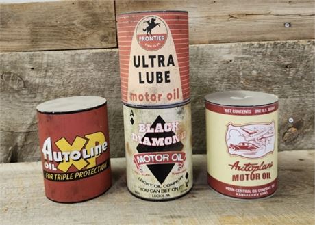 Artist Reproduction Wood Oil Cans