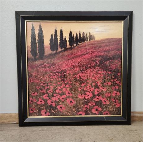 Nice Modern Framed Poppies Wall Art/Decor by: Steve Thoms - 24x29