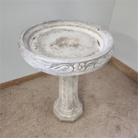 Concrete Pedestal Bird Bath (2pcs.) - 19"↗️x28"⬆️